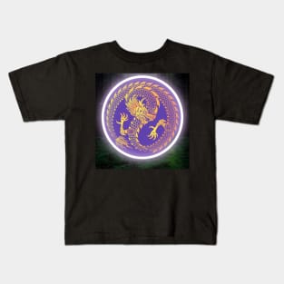 Purple and Gold Glowing Dragon, TRANSPARENT VERSION ON MY SHOP Kids T-Shirt